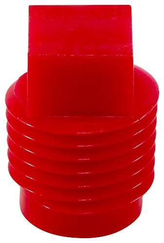 Caplugs 99191148 Пластичен навојно приклучок за фитинзи за цевки. P-18, PE-HD, да ја приклучите големината на конецот 1/8 NPT “, црвено
