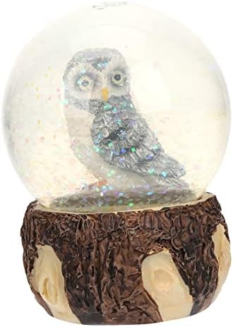 Скулптури на Toyandona Home Decor Decor Musical Snow Globe Home Decoration Resin Mini Owls кристална сфера смола животни фигурини