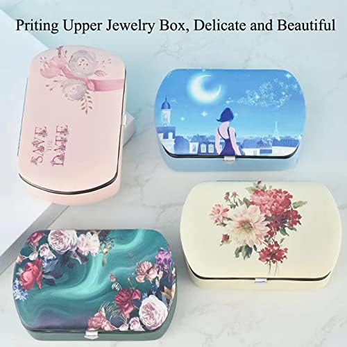 Кутија за накит за патувања Xiozam Мал Организатор за накит кутија за девојки жени подарок мини накит за складирање за прстени обетки
