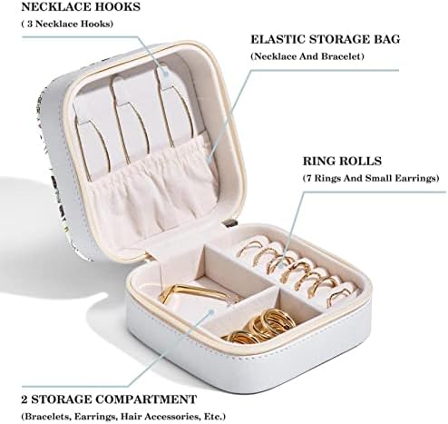 Mini Travel Protable накит кутија за прстен, приврзоци, обетки, кутија за организатор на ѓердан, роденденски подароци Панда роденден
