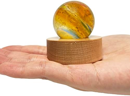 Fzbhro мини шарен кристал топка простор тема ноќ светло стакло Сфера скапоцен камен декор со предводена база за приказ Одличен