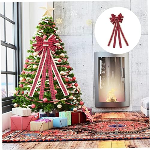 Sewacc елка лак карирани лакови венец на отворено Рождество украси празнични поклони елката елка, лавчето лак за новогодишна боја,