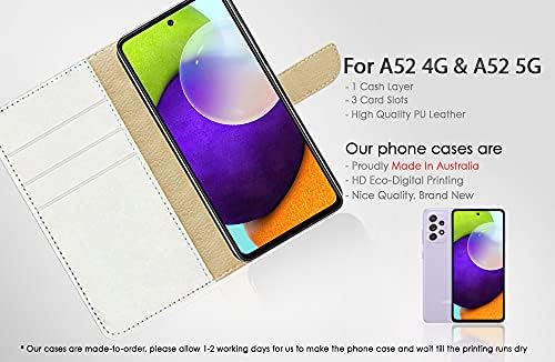 За Samsung A52, За Samsung Galaxy A52 4g &засилувач; 5G, Дизајниран Флип Паричник Телефон Случај Покритие, А20470 Бел Коњ Принцеза 20470