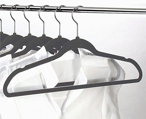 Организација за складирање на домашни алишта Пластични закачалки, 100 парчиња, сива со вртливата кука панталони палто за кадифени облеки