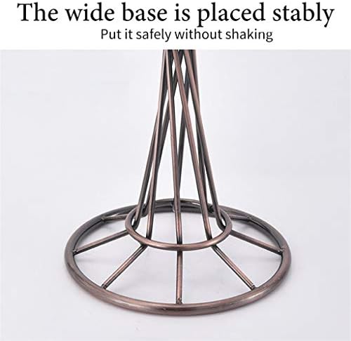 Wionc Metal Plating Wine Glass Sother Rustmess Stemware Rack Home Bar со 6 куки кујна countertop забава против корозија сушење