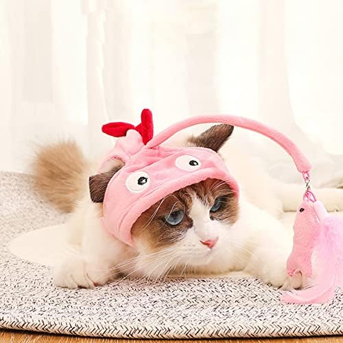 Мачка капа, мачка костим риба капа, мачка капа за домашни миленици капа смешна мачка костим риба капа Божиќна забава костим меко плишано милениче за мачки и мали ку?