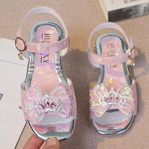 Деца чевли модни дебели стапала со сандали со дијамантска пеперутка летни отворени пети студентски сандали кои не се лизгаат чевли за бебиња