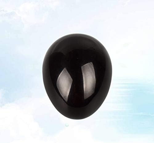Supvox Black Obsidian Gemston Sphere Sphere за заздравување на медитација чакра балансирајќи 45x30x30mm