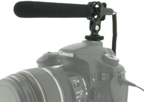 Polaroid Pro Video Ultra Think & Light Condenser Photgun Microphone со шок монтирање за JVC Everio GC-PX10, WP10, TD1, GZ-HM960, HM650,