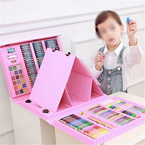 Liuzh 176pc кутија за подароци учење канцелариски материјал за уметности за сликање на детски четки акварел сет сликарство за