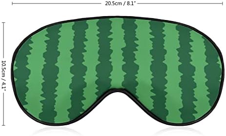Зелен цртан филм лубеница за спиење за слепите маски за очила за очила за очи со прилагодлива лента за жени мажи ноќ