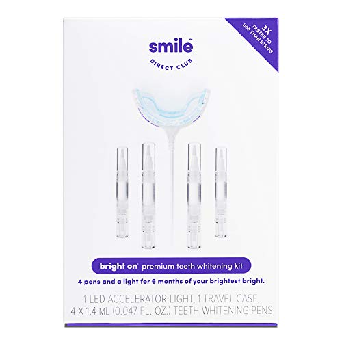 Насмевка Директен клуб светло на премиум комплет за белење на забите - ЛЕР -лесен акцелератор и 4 пенкала за белење