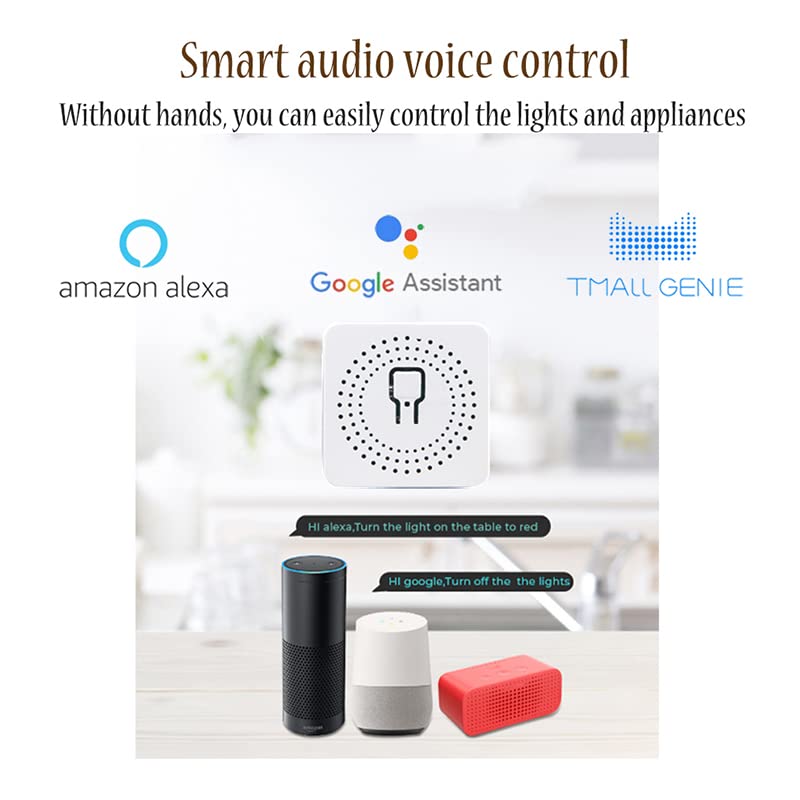 Colorock Mini Smart Relay Wifi Прекинувач, Smart Light Switch Модул Паметен Живот/Апликација Tuya, Компатибилен Со Alexa И Google Home