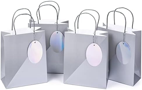 ЗАВИТКАН 8 Пакет Средни Торби За Подароци Со Рачки-10 Торби За Подароци Со Ознаки За Подароци За Роденден, Свадба, Туш За Бебиња, Услуги