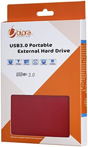 BIPRA U3 2.5 инчен USB 3.0 FAT32 Пренослив Надворешен Хард Диск-Црвен