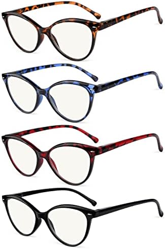 Очила 4-Пакет Прогресивни Мултифокус Очила За Читање Сина Светлина Што Ги Блокираат Жените Без Линија Мултифокални Читатели