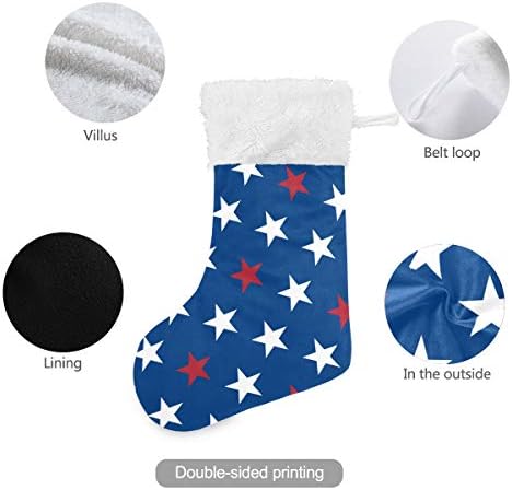 Пимилагу направен од starsвезди Божиќни чорапи 1 пакет 17,7 “, виси чорапи за Божиќна декорација