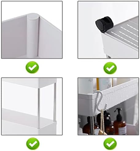 N/A подебел материјал со повеќе слојни колички за складирање на бања Организатор за домаќинства решетката за мобилна полица