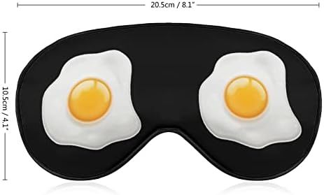 Пржена маска за спиење со јајце трајно заслепени меки маски за очи со прилагодлива лента за жени жени