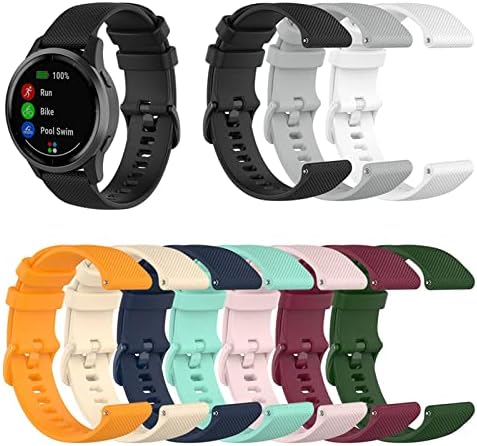 SOUMIX Силиконски Ремен За Garmin Venu Пристап S40 Ferrunner 645 245 Vivoactive 4 Vivoactive 3t 20mm 22mm Универзална Часовник Нараквица