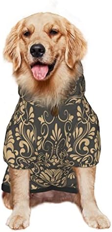 Големо кучиња худи британски-ројал-дамаски за домашно милениче џемпер со капа со мека мачка облека за мачки