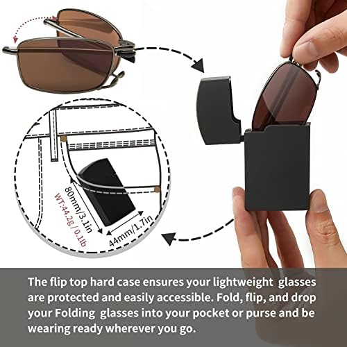 Ривисипа Читање очила за сонце за сонце што ги преклопуваат очилата за сонце за сонце против сјајот УВ заштита за очила со преносен