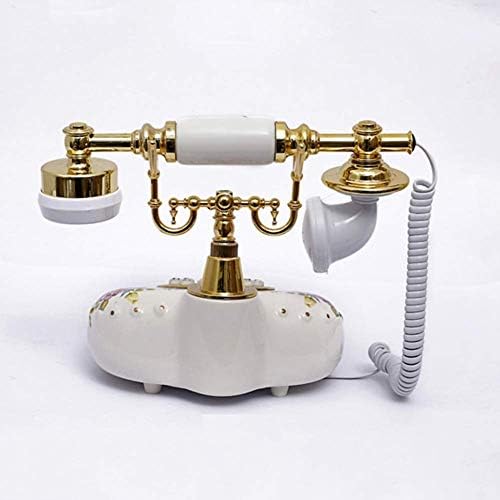 KLHHGG ROTARY DIAL Telefone Retro старомодни фиксни телефони со класично метално bellвонче, кабел телефон за дома и декор