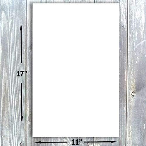 Хамилко бела картонска дебела хартија 11x17 - голема тежина 100 lb картичка за покривање 50 пакувања