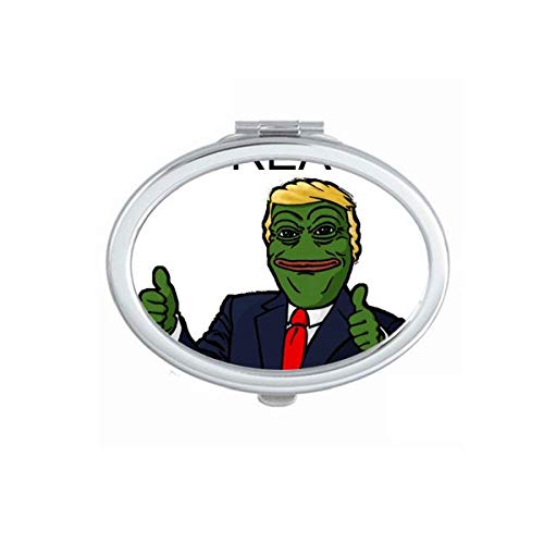 Американскиот Претседател Тажна Жаба Смешно Огледало На Слики Пренослив Преклопен Рачен Шминка Двојни Странични Очила