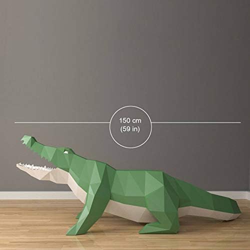 WLL-DP 3D гигантски крокодил Персонализирана геометриска декорација на домови DIY хартија скулптура хартија играчка пред-исечена хартија