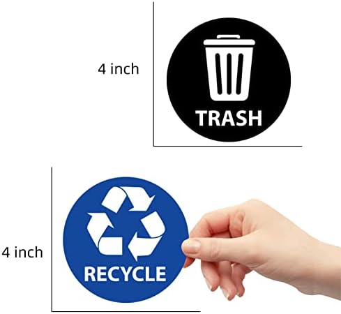 Рециклирајте Го Знакот За Ѓубре За Канта За Ѓубре Или Пакување Корпа за Отпадоци од 4 За Налепница За Рециклирање Внатрешна И Надворешна употреба
