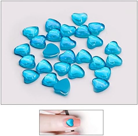 Одличен украс за нокти уникатни украси за маникир живописна боја широка апликација Шарена DIY нокти привлечност Loveубов срце украс -