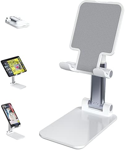 Штанд за мобилен телефон, прилагодлив држач за мобилни телефони со висина на аголот, целосно преклопен мобилен телефон за биро, компатибилен