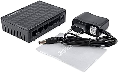 Конектори 5 Порта Gigabit Switch 10/100/1000Mbps RJ45 LAN Ethernet Брза работна површина за префрлување на мрежата за префрлување со адаптер за напојување на ЕУ/САД -