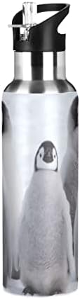 Килими пет император пингвин пилиња спортско шише со вода со вакуум со вакуум изолиран термос од не'рѓосувачки челик шише за вода