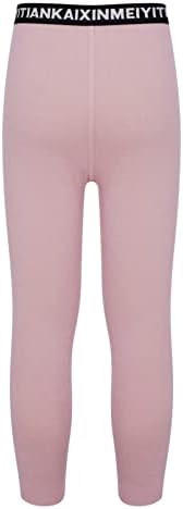 Детски девојчиња момчиња момчиња термичка долна облека, дното на руно, наредени хеланки долги панталони панталони панталони темно розова 11-12 години