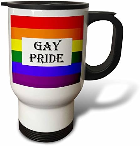 3дроза Геј Гордост. Геј &засилувач; Лезбејски Знаме. Нерѓосувачки Челик Патување Кригла, 14 мл, Природни