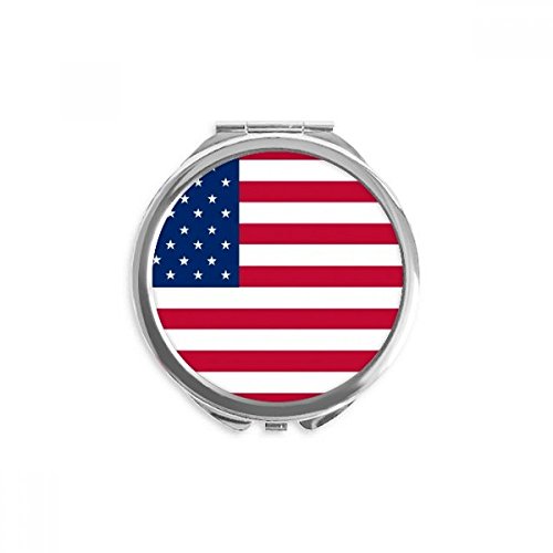 САД Национално знаме Северна Америка Компактен огледало околу преносното преносно џебно стакло