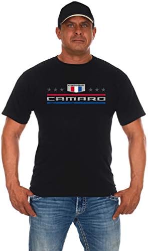 JH Design Group Машки Chevy Camaro T-Shirt Stars & Bars Crew Neck Burtic 2 Colors 2 Colors