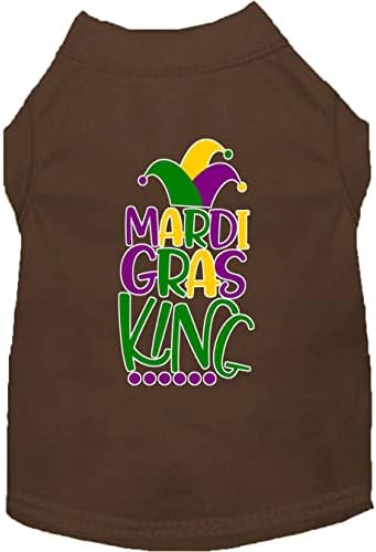 Mardi Gras King Screen Print Mardi Gras Dog Bog Mirts Purple Med
