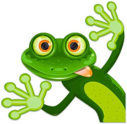 GT графички глупав жаба лице - винил налепница водоотпорна декларација
