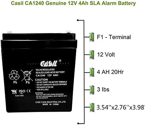 Батерија Inovel за Casil CA1240 12V 4AH батерија за аларм SLA