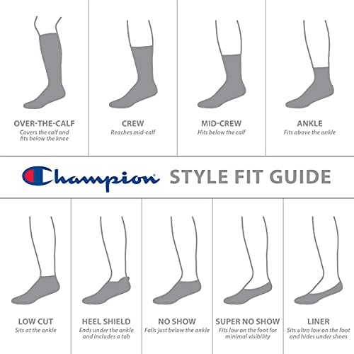 Шампион Менс двојно суво влага лого 6 или 12 пакувања чорапи со екипаж