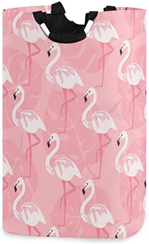 висесани Склопувачки Кошница За Перење Розова Фламинго Голема Пречка за Перење Со Рачка Играчки И Облека Организација За Бања,