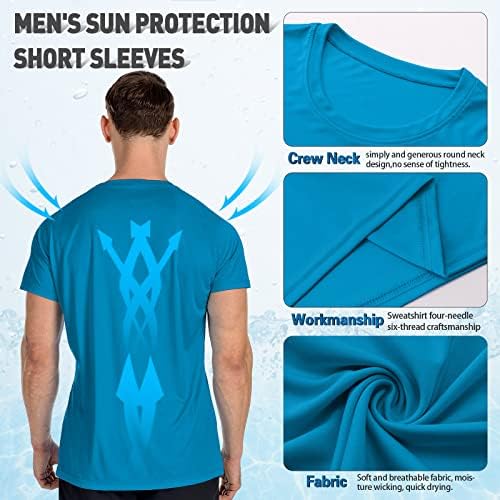 Meetyoo машки пливање, кратки ракави upf 50+ сончеви маици