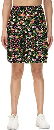 Cakulo плус здолништа со големина Skort за жени со џебови колено должина голф пливање атлетски долго скромно здолниште