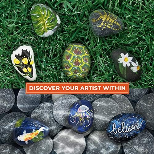 Кадим Ривер карпи за сликање - Камења за карпи за сликање 4 bs 2-3 w/торба за подароци, сликарски карпи, stonesубезност, уметност