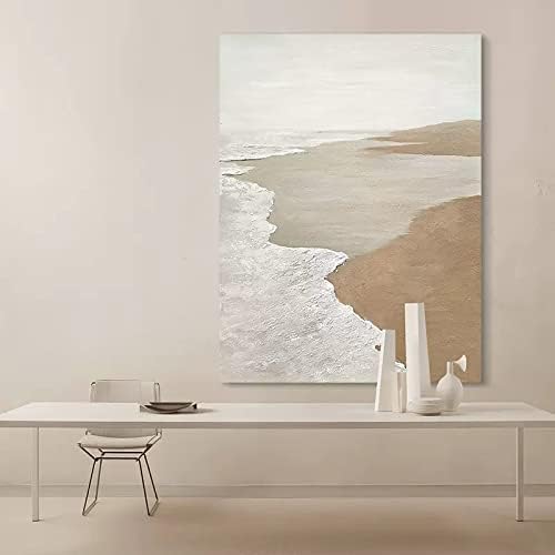 Jfniss Art рачно насликано сликарство - Апстрактна сурфање плажа wallидно масло сликарство Боја модерна масло за сликање домашно