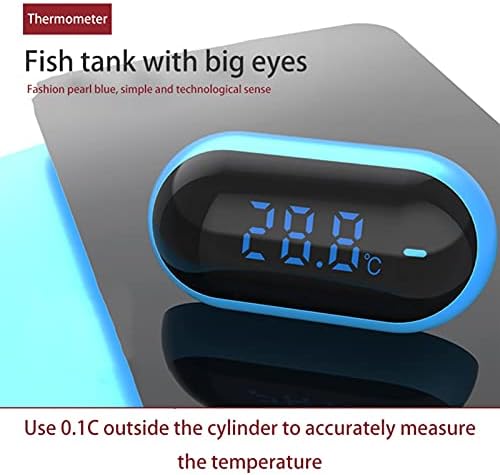 Термометар на аквариум Suoteng, дигитален резервоар за риба Термометар Електронски аквариум ПЕТ -кутија одгледување применлив термометарски