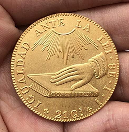 1837 Чиле Монета Позлатена Монета Ракотворби Колекција